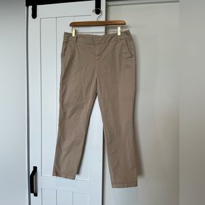 Caslon khaki low-rise trousers. Size 12